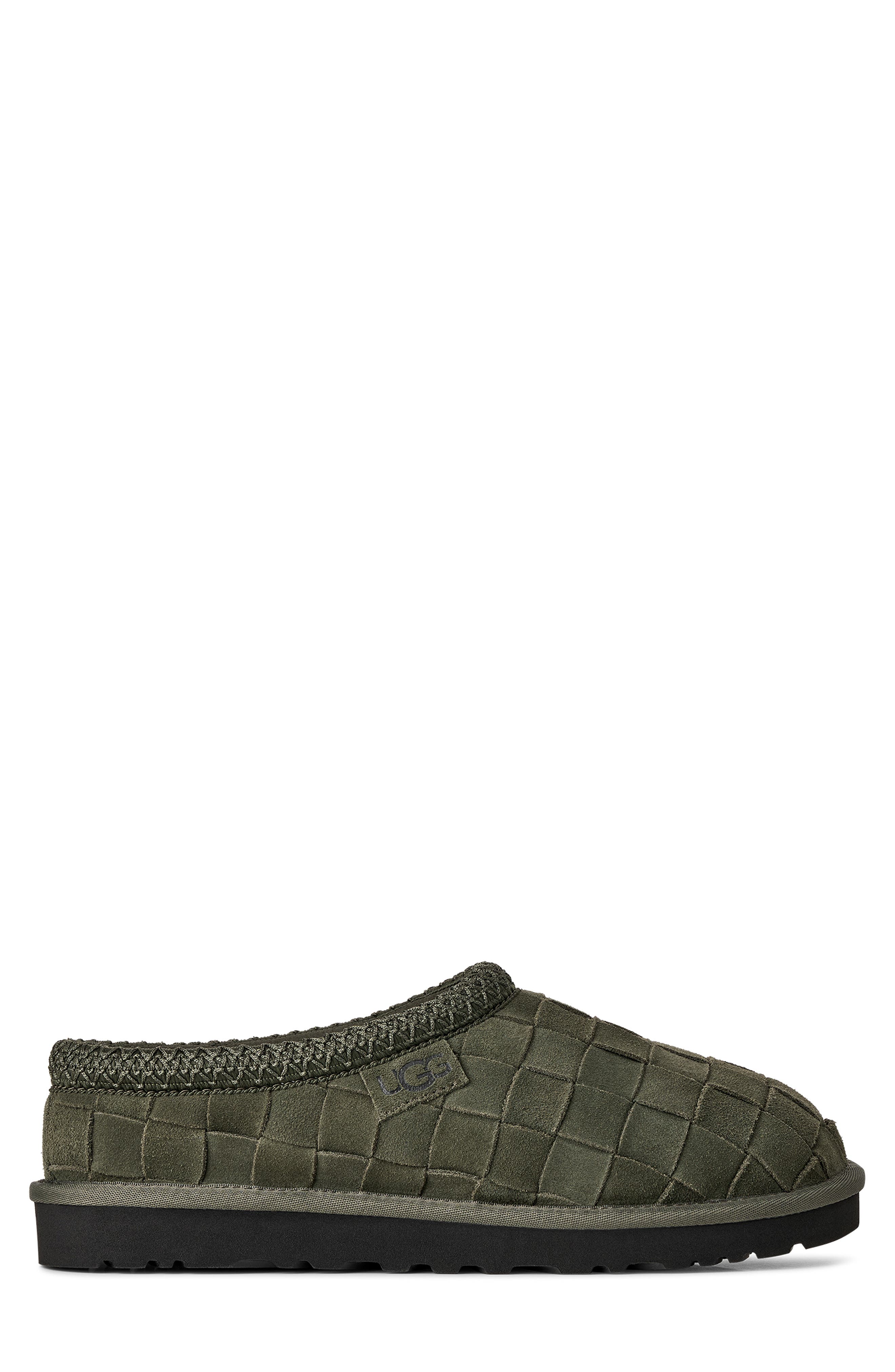 Tasman Woven Leather Slipper, Alternate, color, FOREST NIGHT