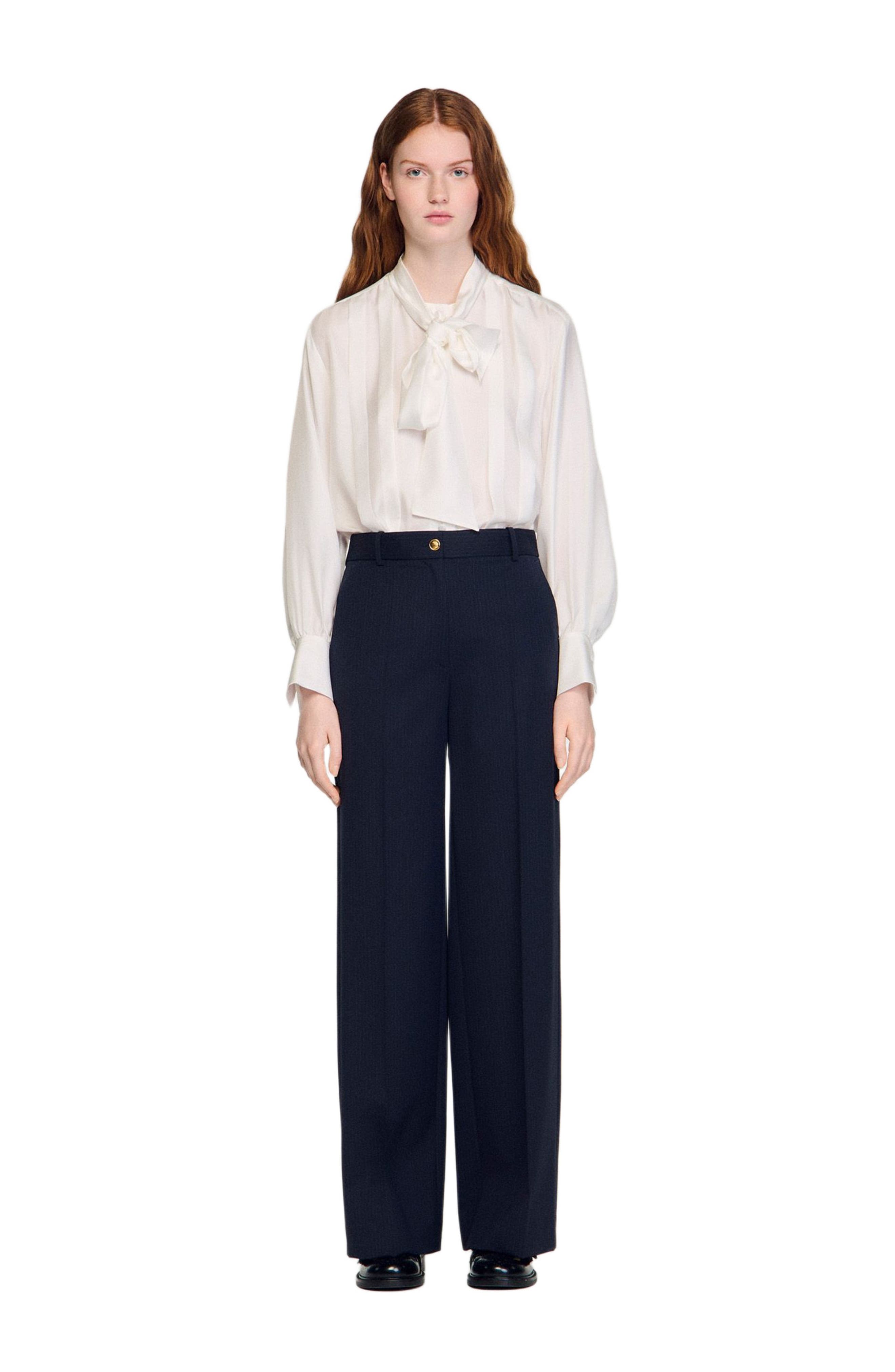 Minimal chalk-striped trousers - image 2