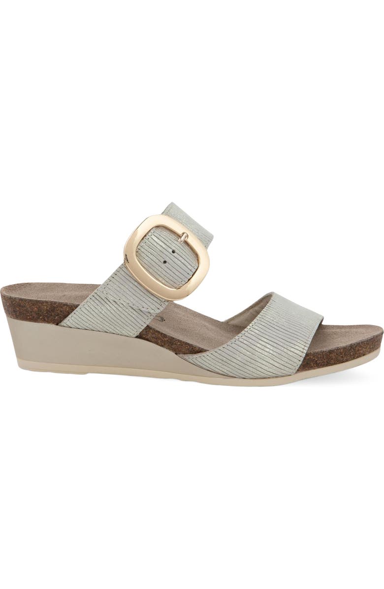 Naot Magic Wedge Sandal, Alternate, color, Platinum Striped