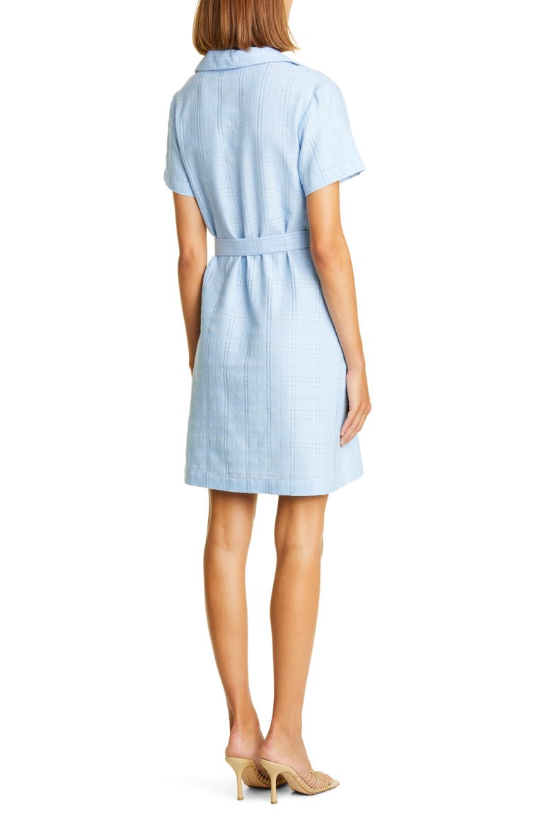 Check Jacquard Cover-Up Polo Shirtdress, Alternate, color, VINTAGE BLUEAJOURE PIQUE