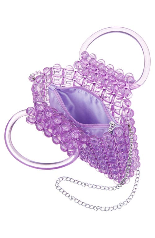 Nina Nylie Top Handle Bag In Purple