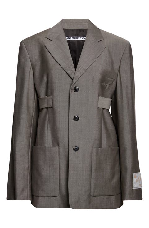 Side Tab Wool & Mohair Blazer