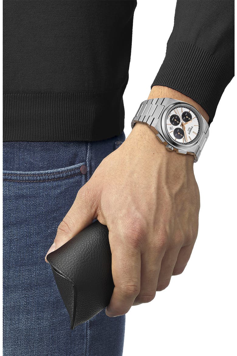 PRX Chronograph Bracelet Watch, 42mm, Alternate, color, GREY