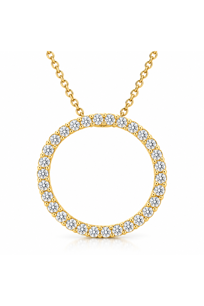 1/2ct Circle Of Life Lab Grown Diamond Pendant Gold Necklace, Main, color, 10k Yellow Gold