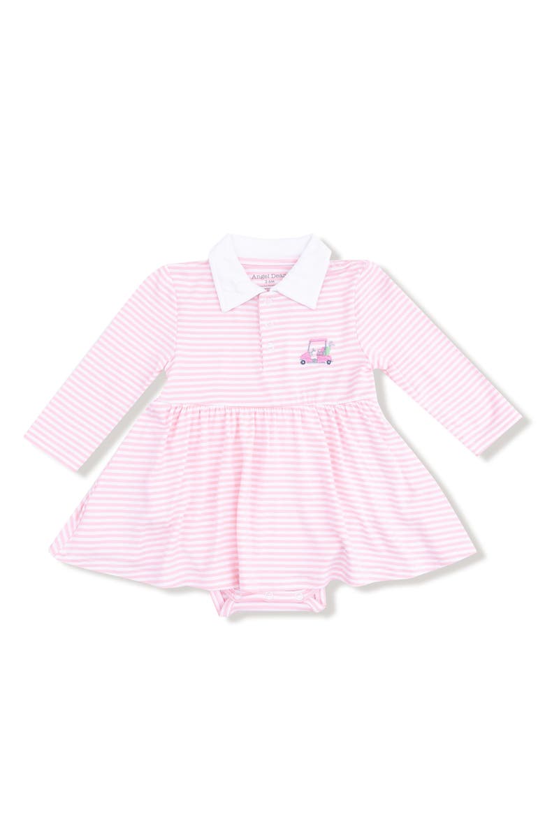Angel Dear Golf Cart Skirted Romper, Main, color, Pink/ White