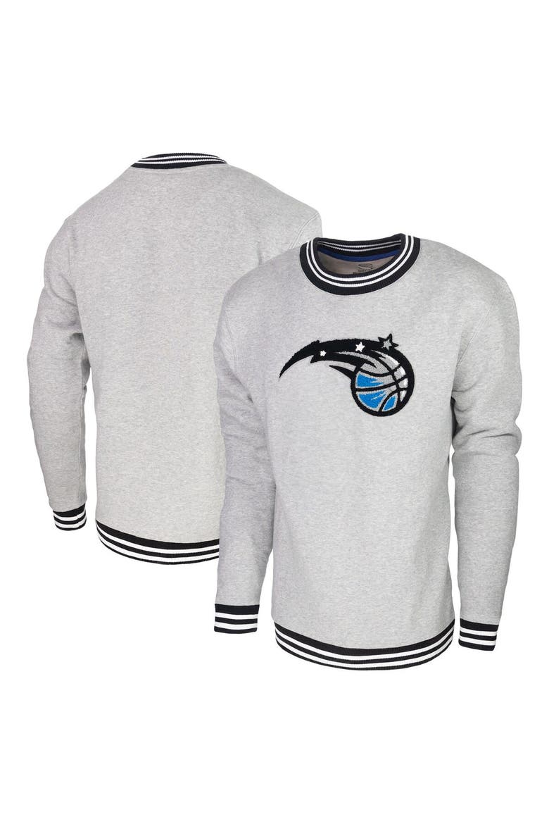 Men's Stadium Essentials Heather Gray Orlando Magic Club Level Pullover Sweatshirt, Alternate, color, Heather Gray