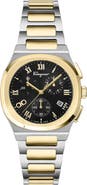 FERRAGAMO Elliptical Two-Tone Bracelet Strap Chronograph Watch, 38mm