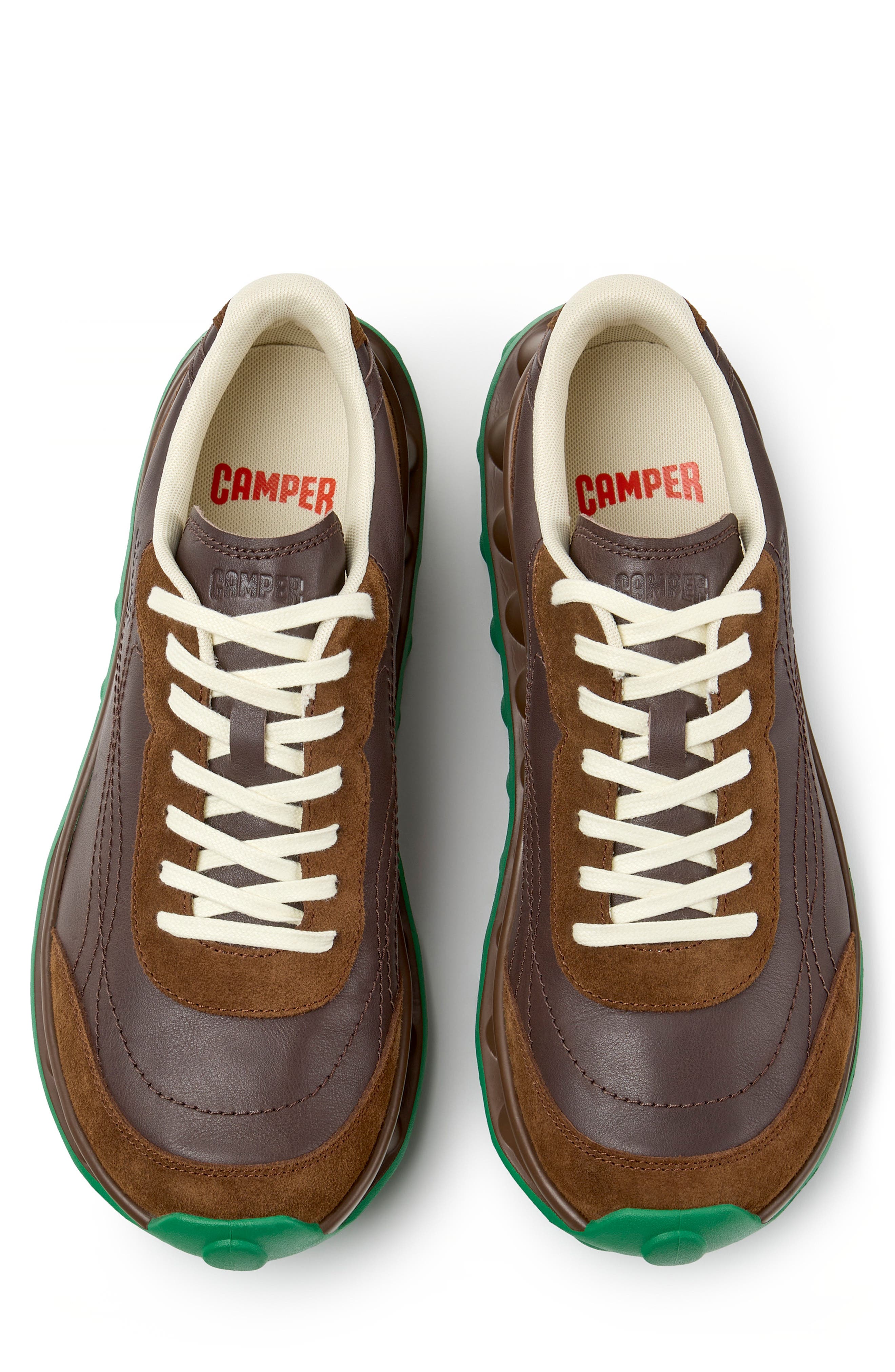 Pelotissima Leather Sneaker, Alternate, color, DARK BROWN