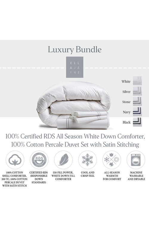 Ella Jayne Home Luxurious All Season 550 Fill Power Down Comforter In Silver