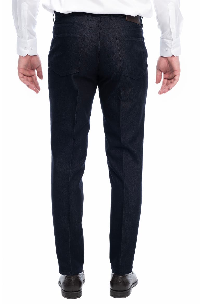 Stretch Cotton-Blend Long Casual Pants, Alternate, color, BLACK
