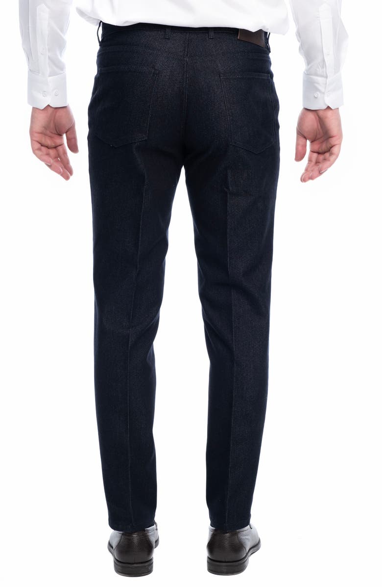 VELLAPAIS Stretch Cotton-Blend Long Casual Pants, Alternate, color, Black