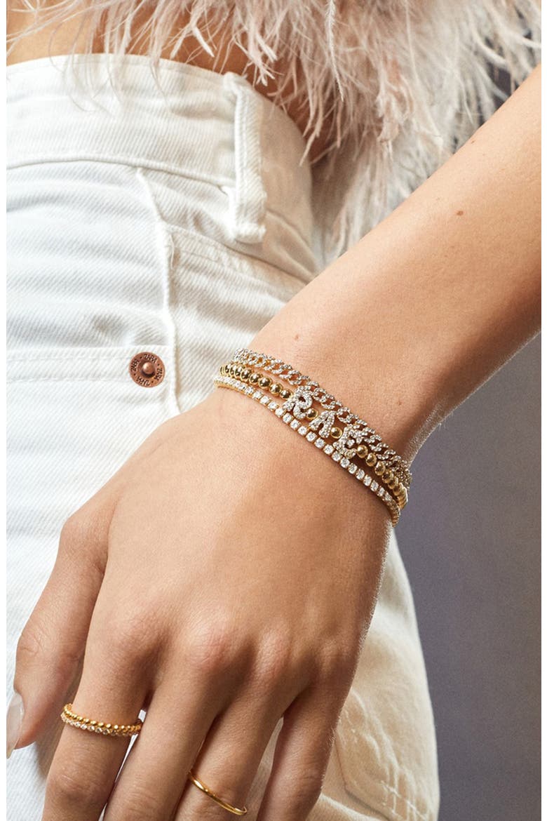 Pisa Custom Retro Stretch Bracelet, Alternate, color, GOLD