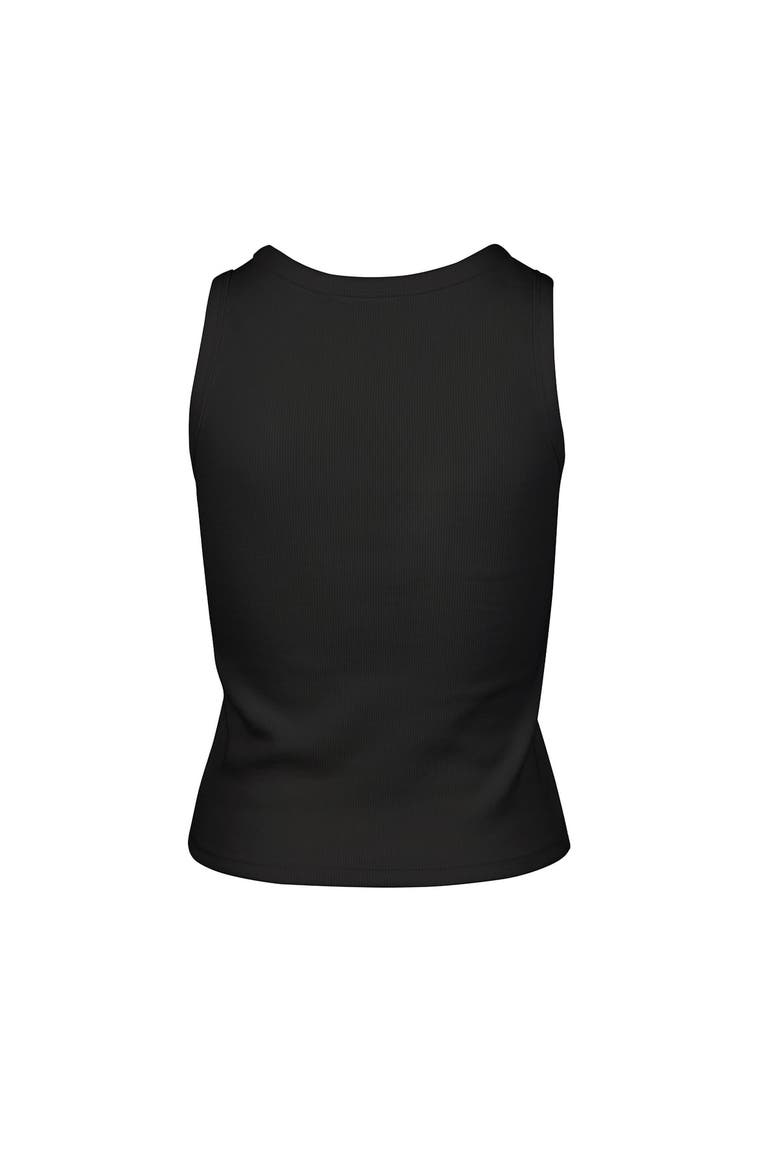 Women's '47  Black Pittsburgh Steelers Cropped Straight Cut Ribbed Baby Tank Top, Alternate, color, Black