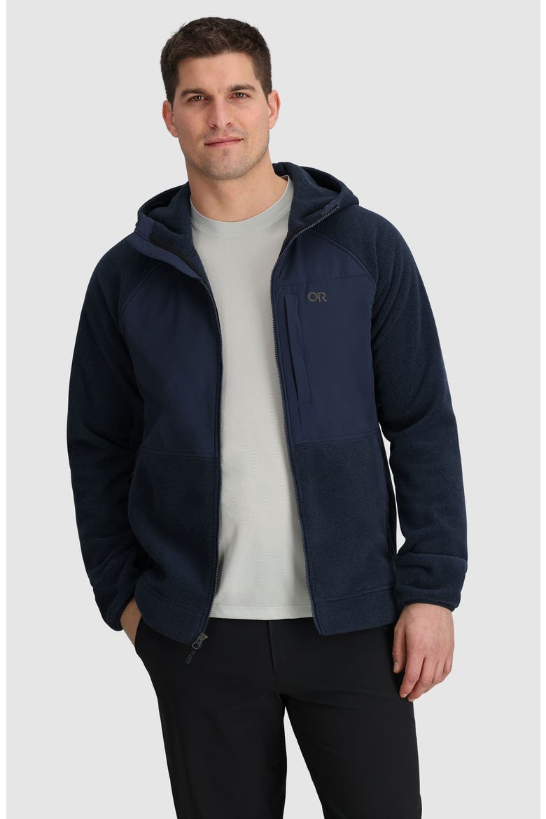 Polartec 200 Hooded Jacket, Alternate, color, DARK NAVY HEATHER