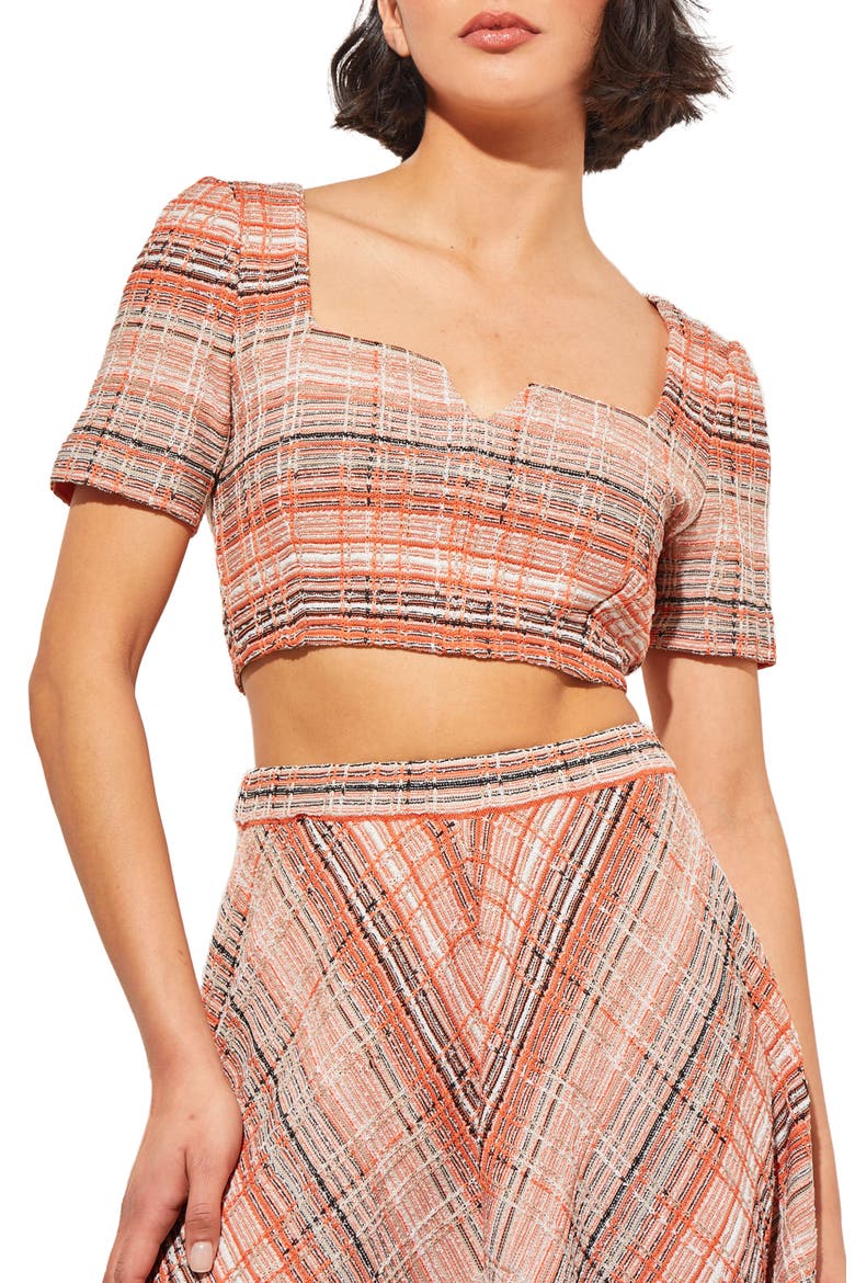 Tweed Handkerchief Hem Knit Skirt, Main, color, VERM/ JAV/ MUL