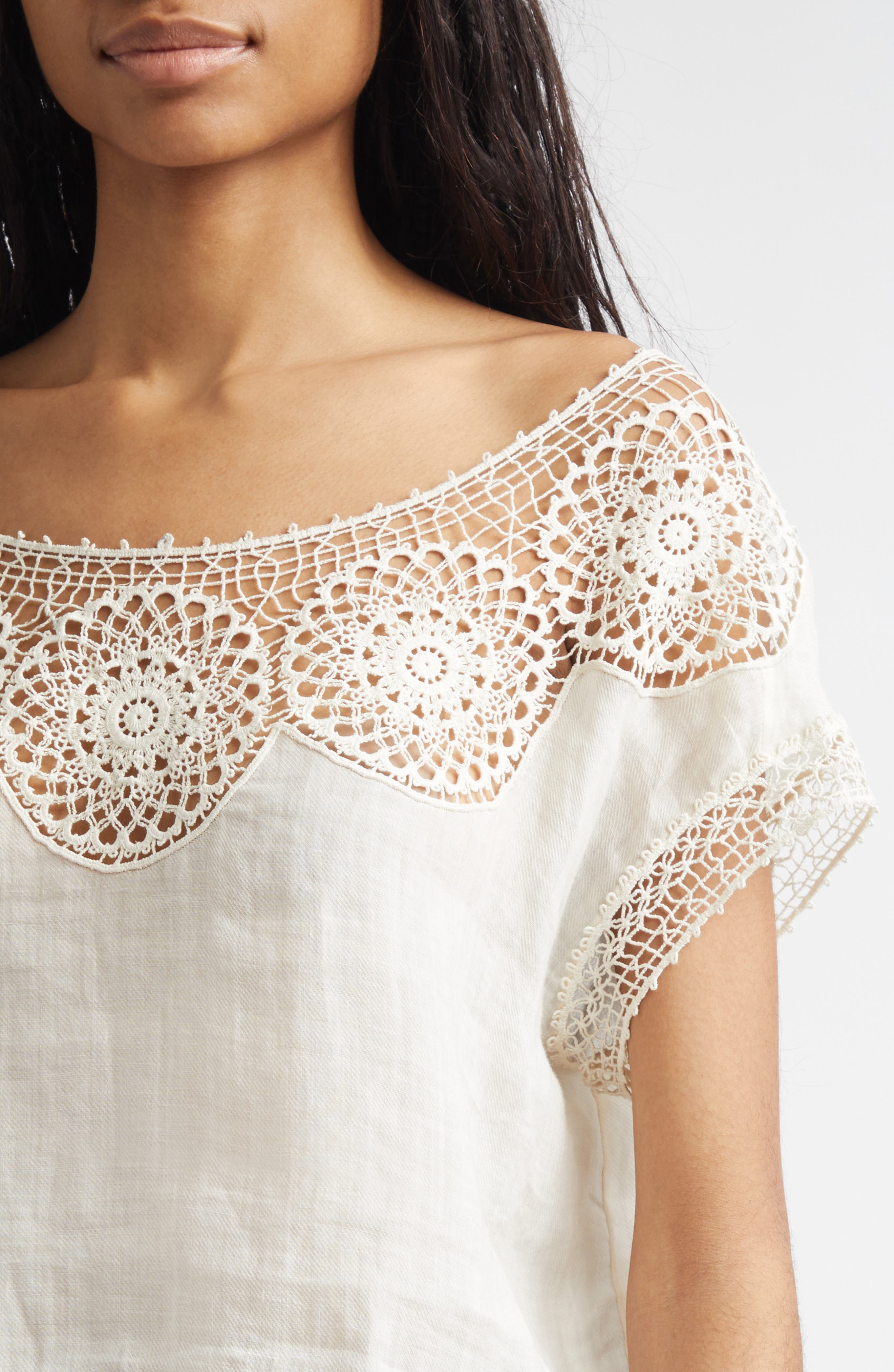 Женские Nili Lotan Caila Crochet Crop Top — фото 5