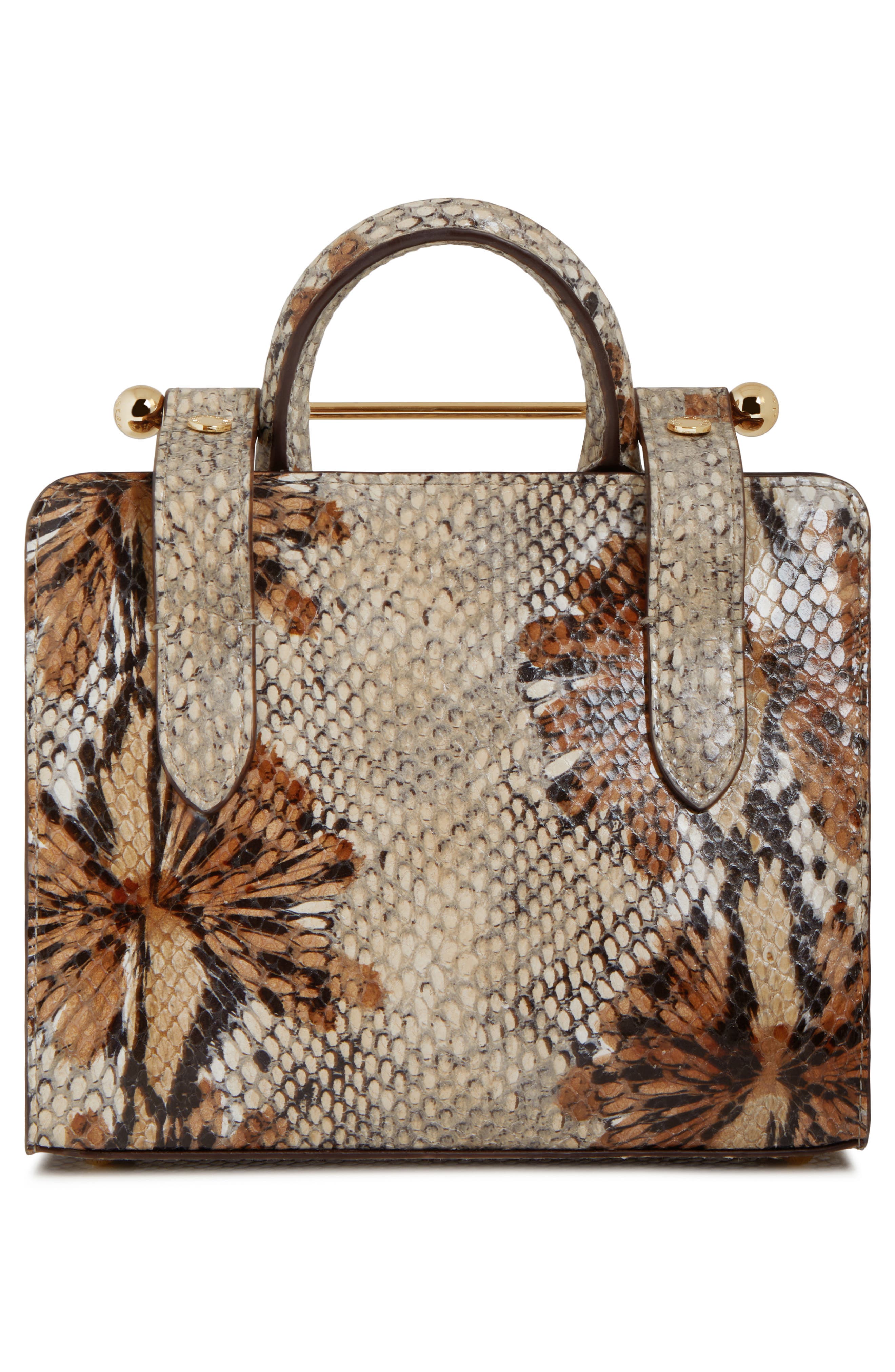 Strathberry Nano Snakeskin Embossed Goatskin Leather Tote, Alternate, color, 