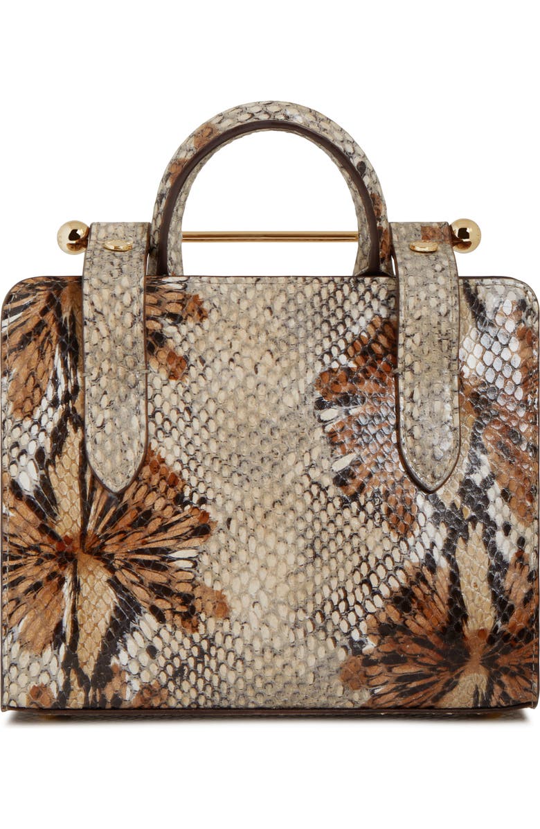 Strathberry Nano Snakeskin Embossed Goatskin Leather Tote, Alternate, color,