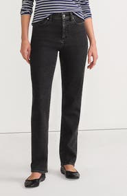 Lands' End Recover High Rise Straight Leg Blue Jeans