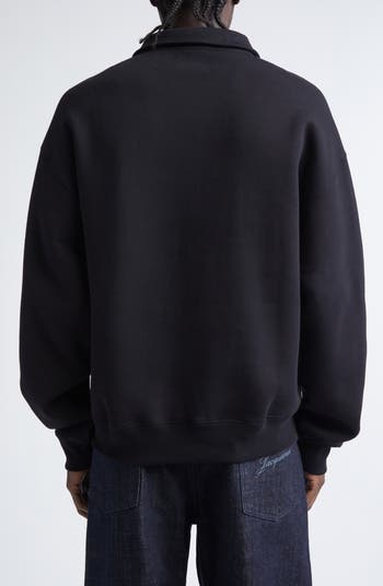 Jacquemus Le Camionneur Gros Grain Half Zip Fleece Sweatshirt