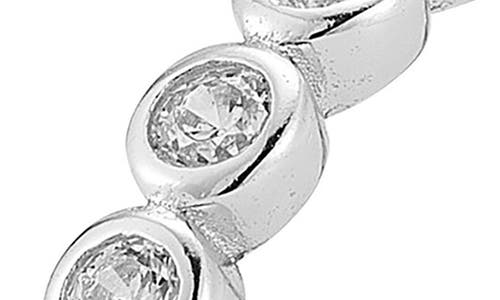Glaze Jewelry Bezel Cubic Zirconia Stackable Eternity Band Ring In Silver