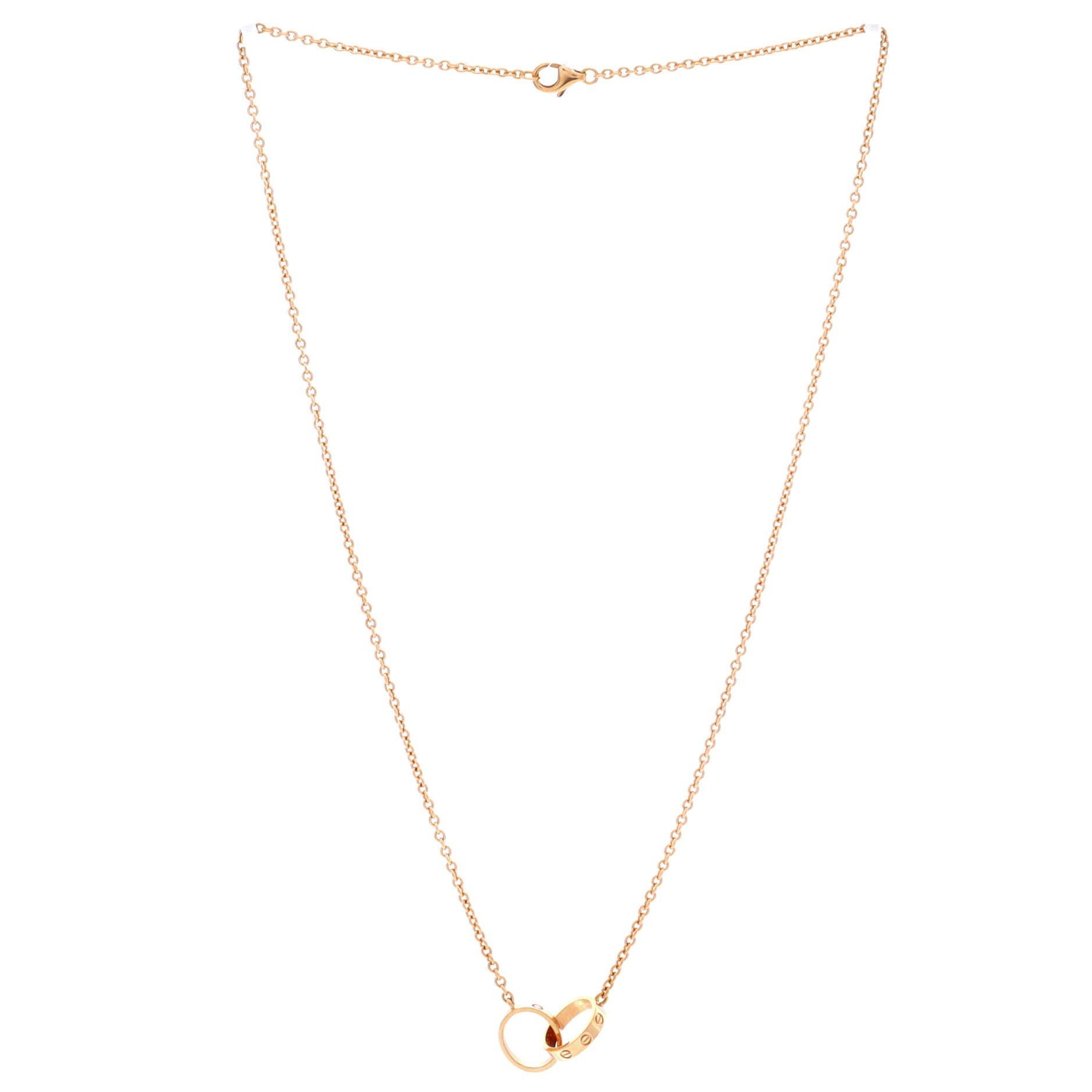 Love Interlocking Necklace 18K Rose Gold, Alternate, color, Metallic Gold