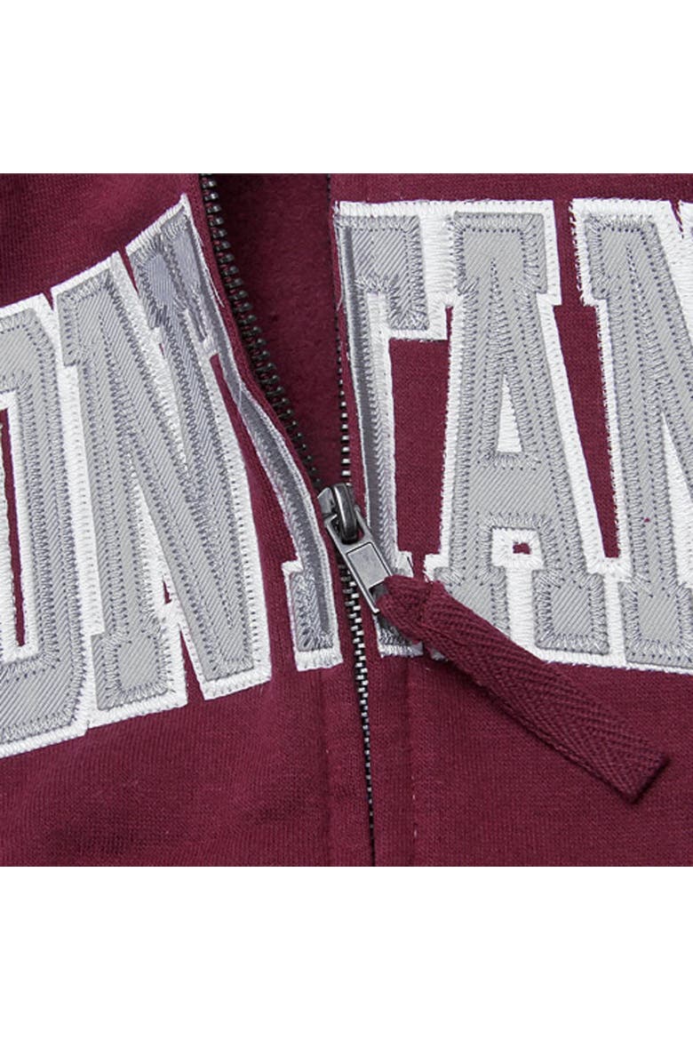 Women's Stadium Athletic Maroon Montana Grizzlies Arched Name Full-Zip Hoodie, Alternate, color, Maroon