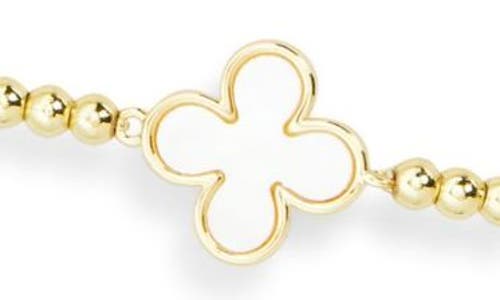 Eye Candy Los Angeles Lisa Set Of 3 Clover & Butterfly Bracelets In Gold