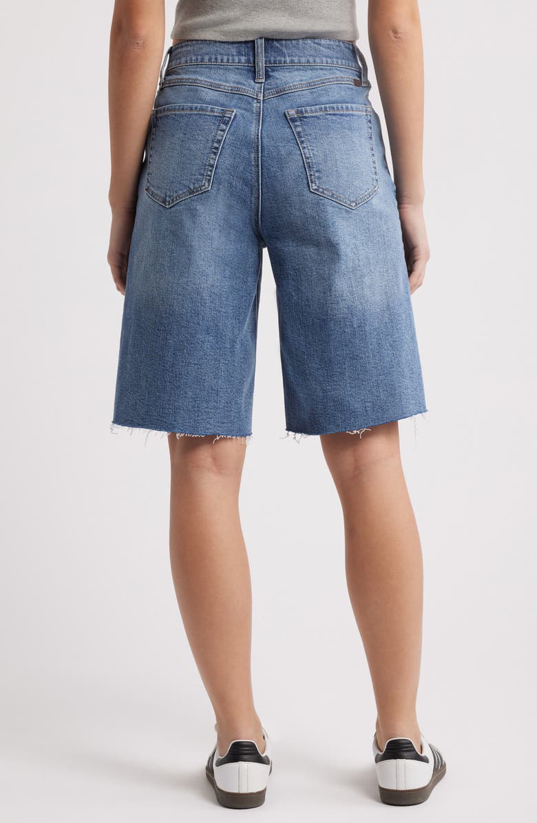 1822 Denim Raw Hem Denim Bermuda Shorts, Alternate, color, August