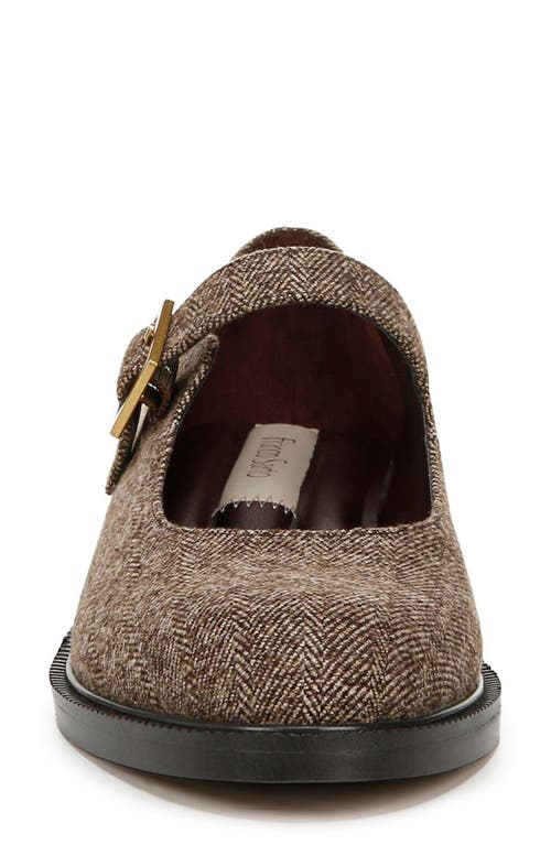 Franco Sarto Melfi Mary Jane Block Heel Flats In Brown
