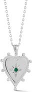 CHLOE AND MADISON Cubic Zirconia Heart Pendant Necklace