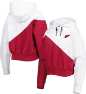DKNY SPORT Women's DKNY Sport White/Cardinal Arizona Cardinals Bobbi Color Blocked Pullover Hoodie