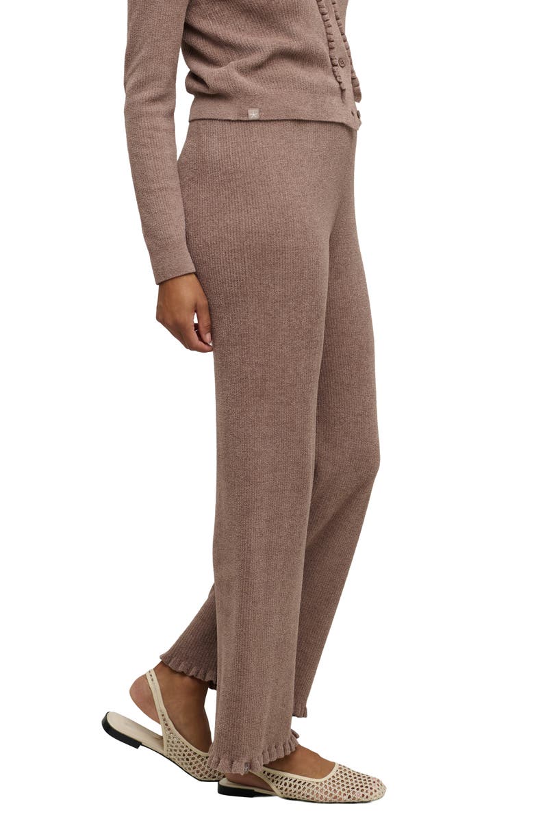 Barefoot Dreams<sup>®</sup> CozyChic<sup>®</sup> Ultra Lite<sup>®</sup> Ruffle Rib Ankle Pajama Pants, Alternate, color, Sable