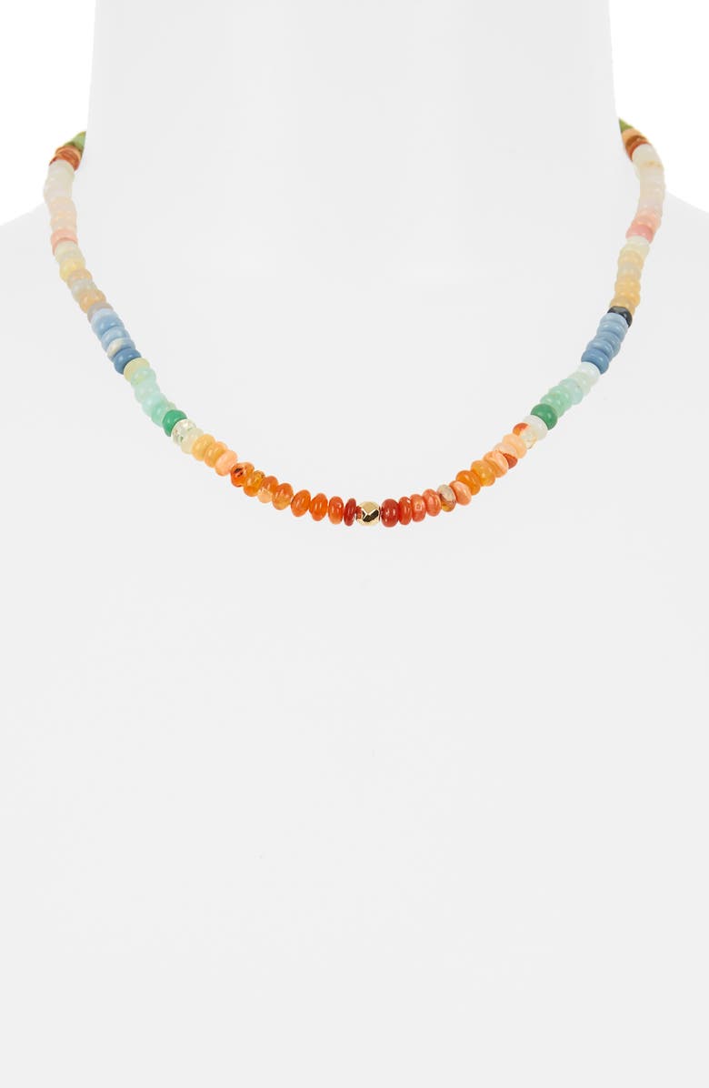 Anzie Boheme Beaded Opal Necklace, Alternate, color, White Multicolor