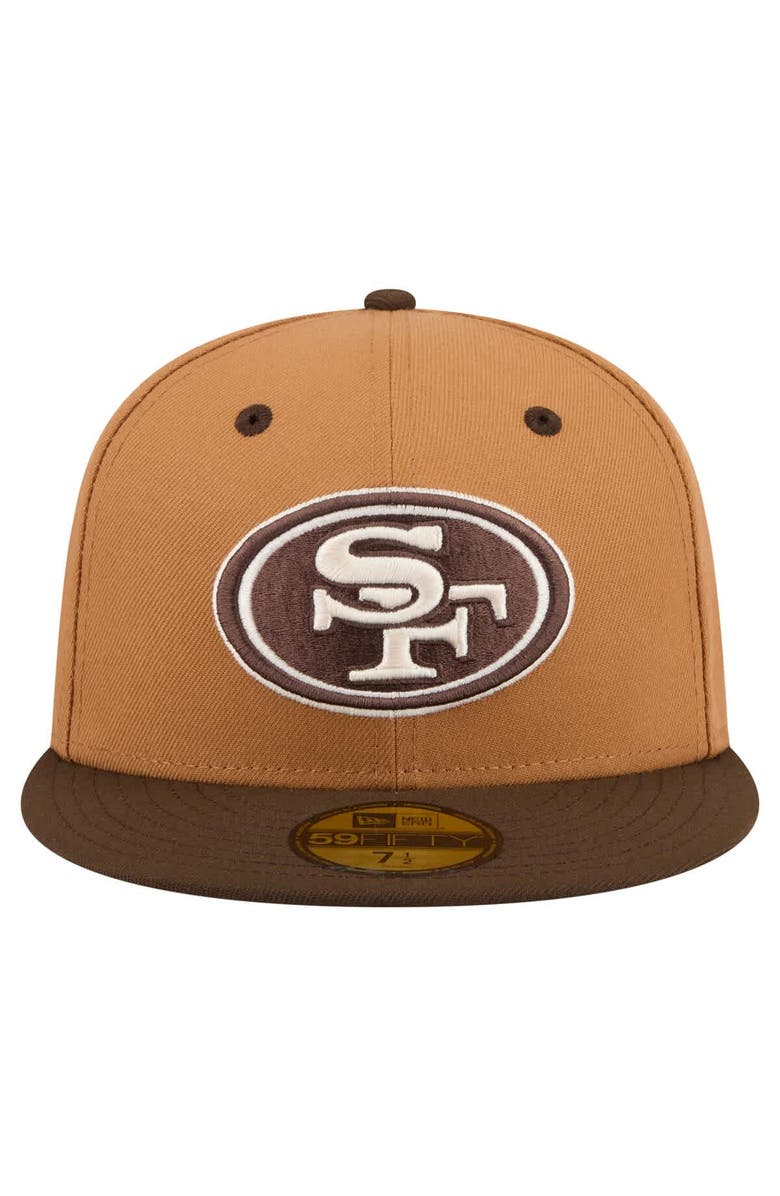 New Era Men's New Era  Light Brown/Dark Brown San Francisco 49ers Two-Tone Walnut 59FIFTY Fitted Hat, Alternate, color, Light Brown