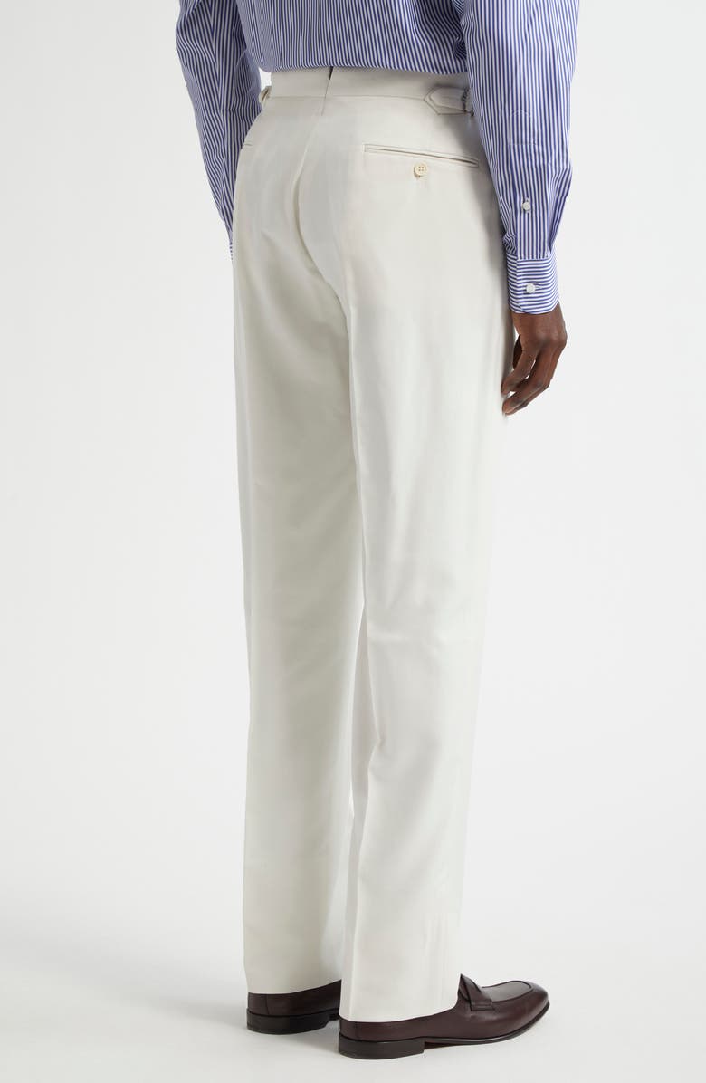 Ralph Lauren Purple Label Gregory Flat Front Mulberry Silk Trousers, Alternate, color, 