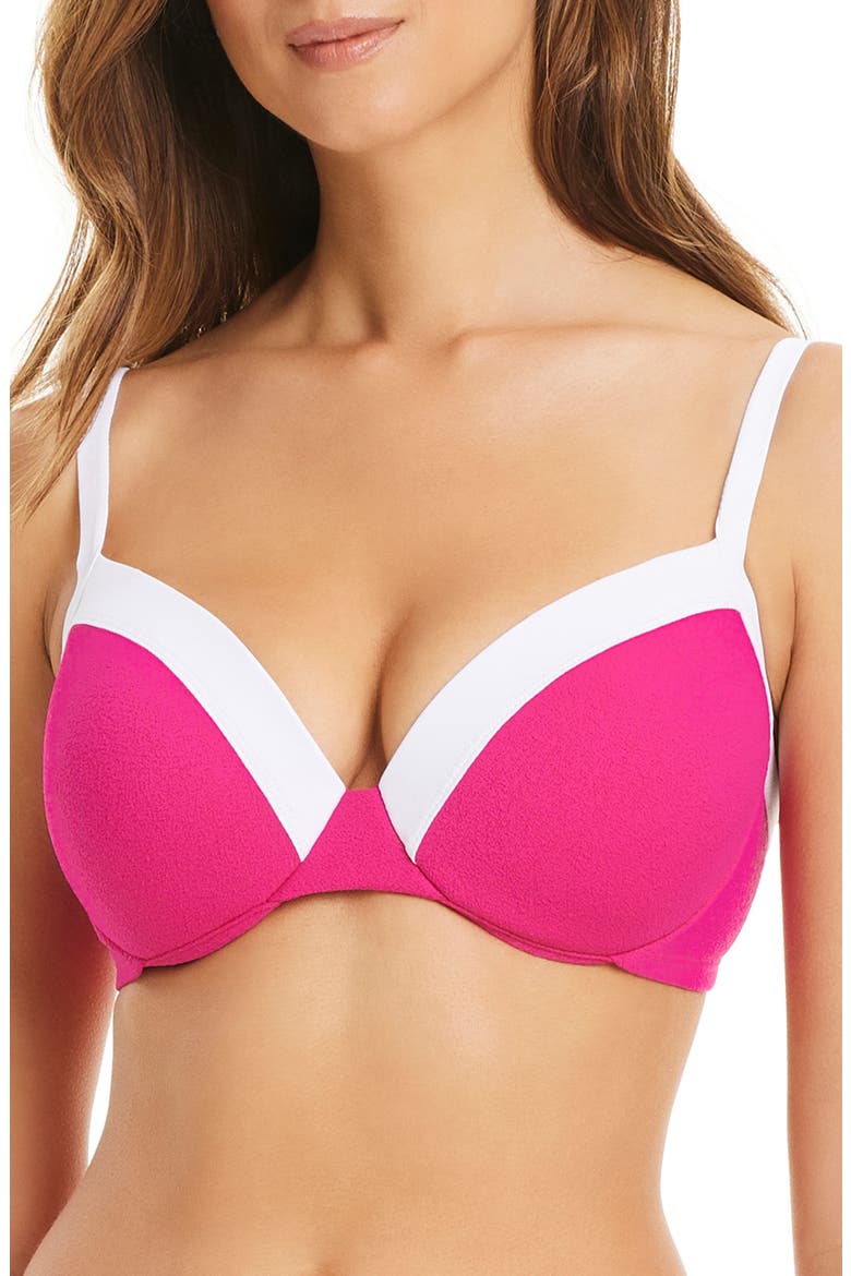 Underwire Bikini Top, Alternate, color, PINK PUNCH
