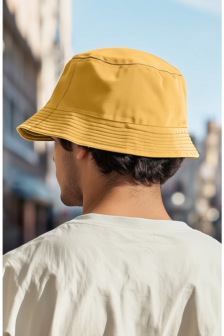 Mens Lil Alien Cotton Bucket Hat, Alternate, color, Golden Cream