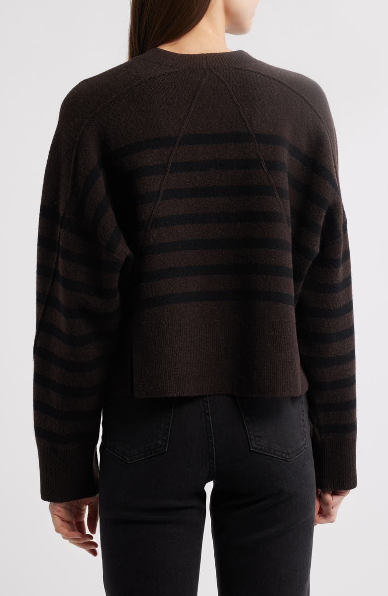Bridget Stripe Crewneck Wool Blend Sweater