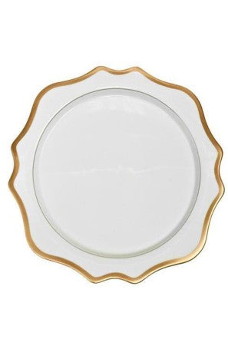 Anna Weatherley Anitque White Gold Charger Plate, Main, color,