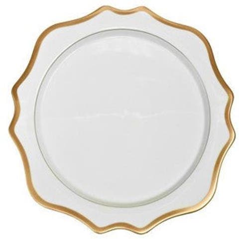 Anitque White Gold Charger Plate