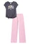 Kids' Logo Tie Front T-Shirt & Fleece Pants Set