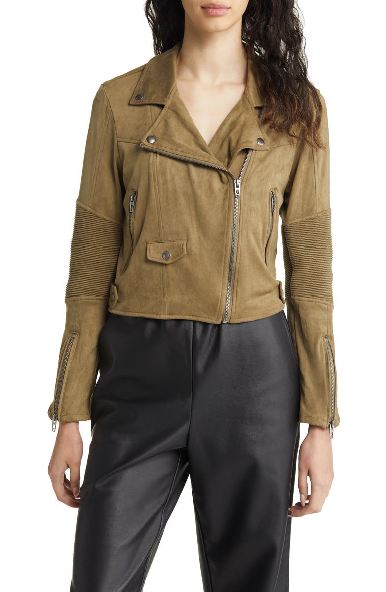BLANKNYC Faux Suede Moto Jacket, Alternate, color, 