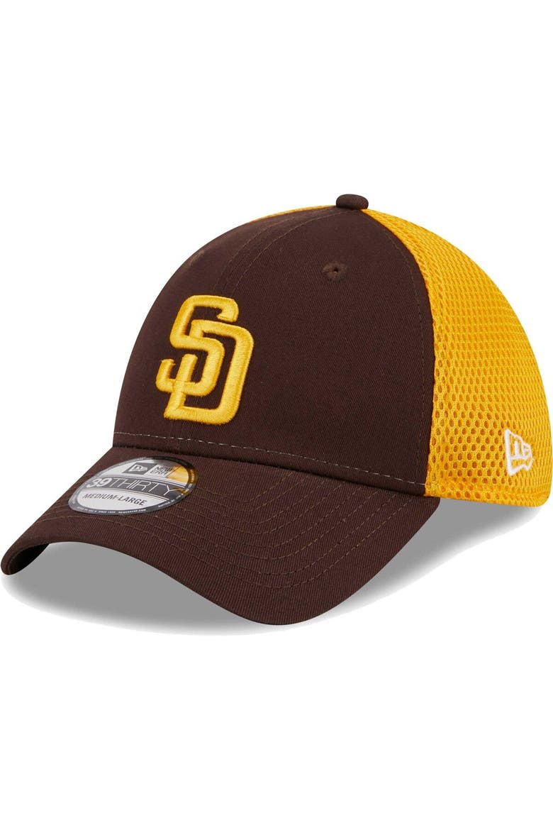 Men's New Era Brown San Diego Padres Team Neo 39THIRTY Flex Hat, Main, color, Brown