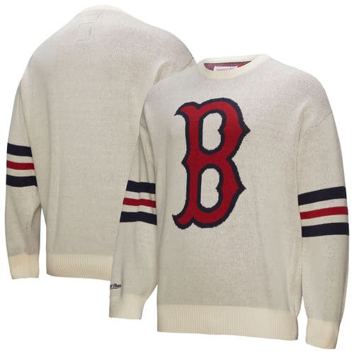 Mitchell & Ness Cream Boston Red Sox Retro Pullover Sweater