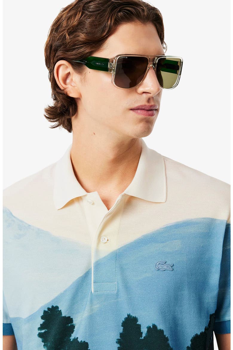 Mountain Print Piqué Polo, Alternate, color, 9IX SINOPLE/ YELLOW-GREEN-WHIT