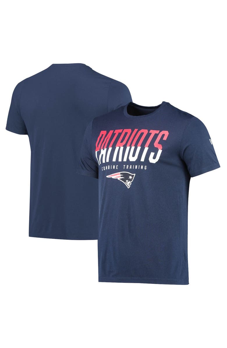 New Era Men's New Era Navy New England Patriots Combine Authentic Big Stage T-Shirt, Alternate, color, 
