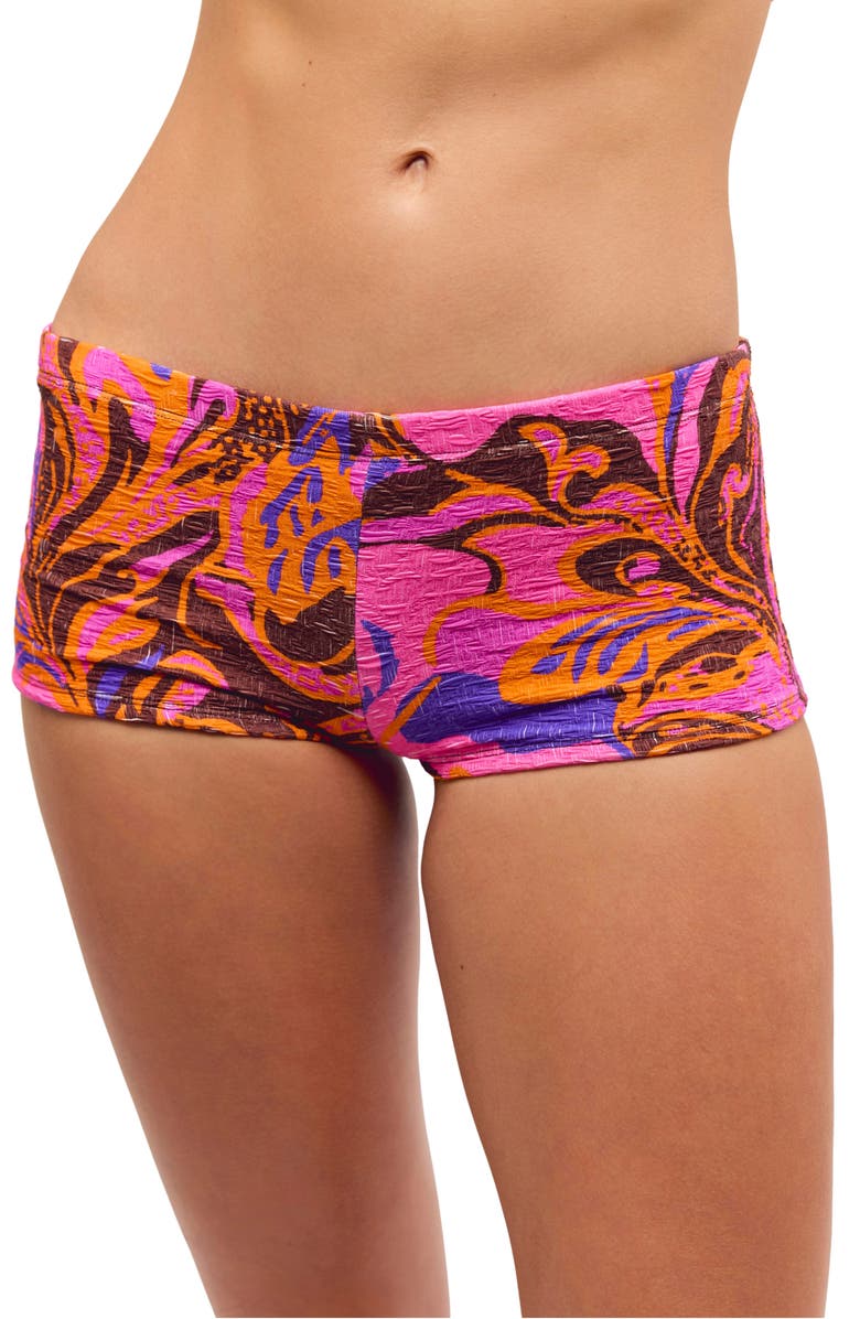 free-est by Free People Dixie Printed Shortie Bikini Bottoms, Main, color, Petal Trip