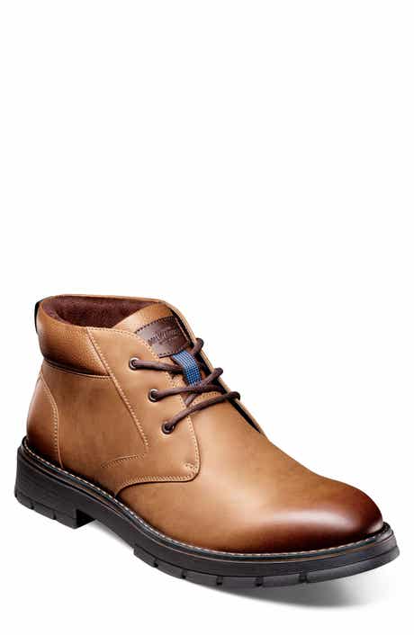 Brady Faux Leather Plain Toe Chukka Boot