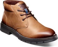 NUNN BUSH Brady Faux Leather Plain Toe Chukka Boot